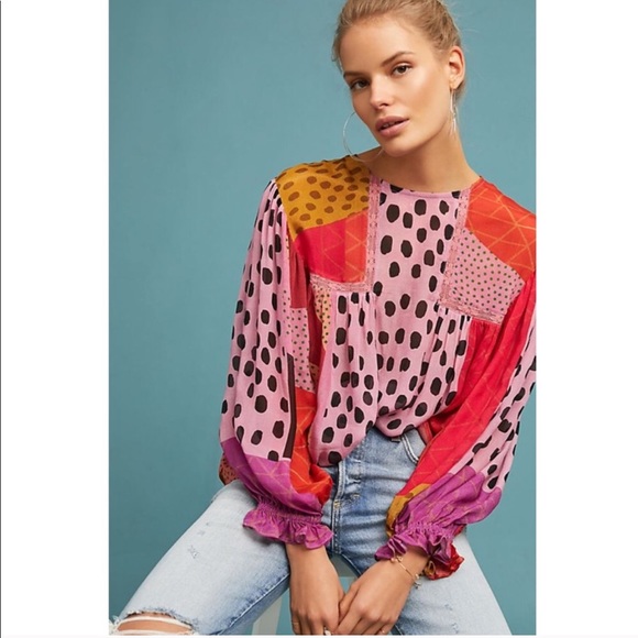 eclectic peasant blouse anthropologie